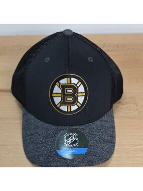Boston Bruins NHL Black and Gray Youth Cap with Gold  Youth New